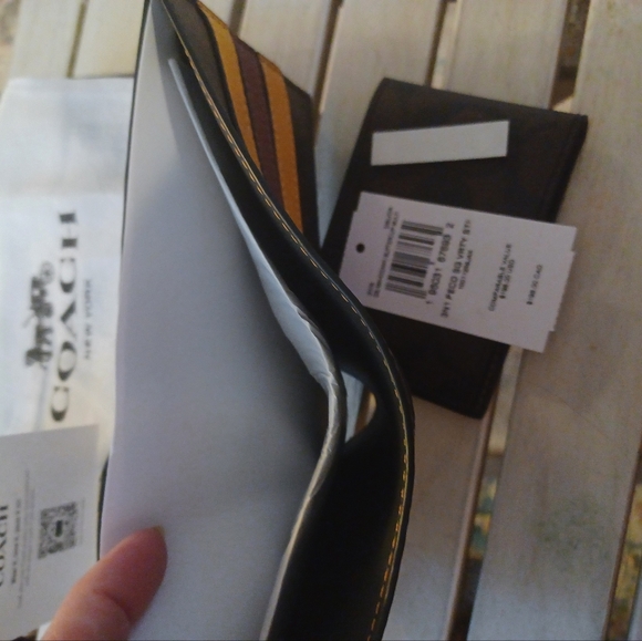 COACH MENS NWT 3 IN 1 Pebbled leather WALLET WITH DUST BAG - Picture 10 of 11